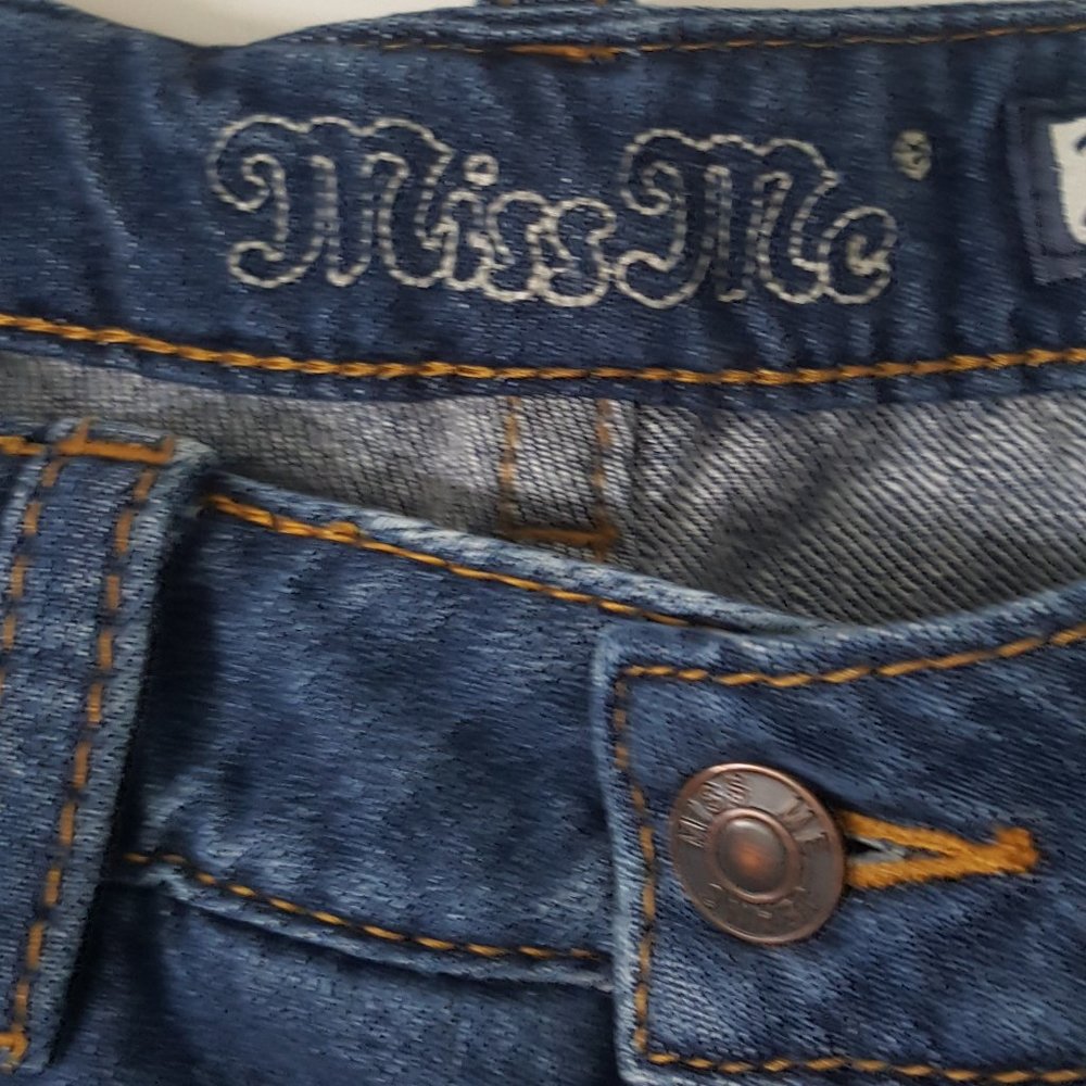 Women's MISS ME Capri Jeans Size  26 Blue - Picture 5 of 11